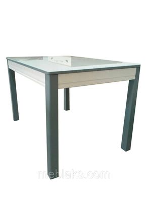 Обеденный стол " Сан Ремо" (каленое стекло) Бело-серый Biformer