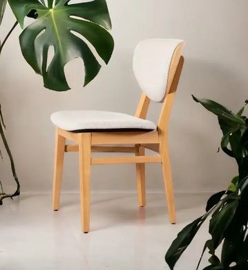 Стілець дерев'яний зі спинкою для дому з м'яким сидінням і тканинною оббивкою "Барселона"