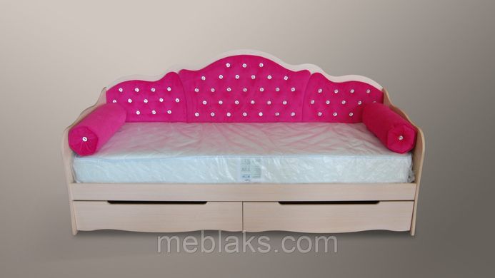 Кровать "Л-6" (для девочки) с мягкой спинкой без подушек