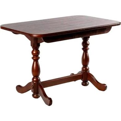 Прямокутний стіл із натурального дерева для кухні або вітальні «Явір 3», 1200(1600)х750 мм Горіх, Разные цвета