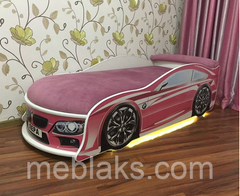 Ліжко машина БМВ рожева Mebelkon