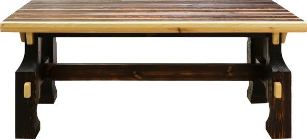Деревянный стол из массива "Выжиг" 200х80 см под старину ручной работы для кафе, дачи от производителя.