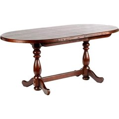 Раздвижной овальный стол "Гирне" для кухни или гостиной, 1800 (2200) х 940 мм Орех, Разные цвета
