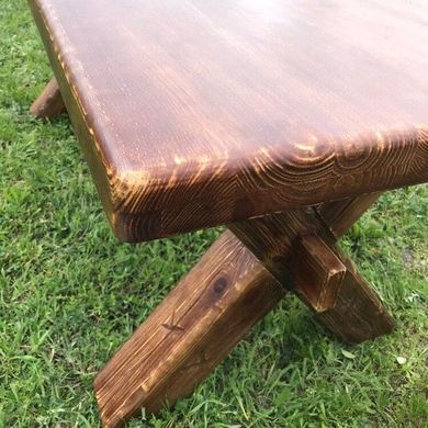 Деревянный стол из массива "Брус" 200х80 см, ручной работы для кафе, дачи от производителя.