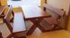 Дерев'яний стіл із масиву "Брус" 200х80 см  ручної роботи для кафе, дачі від виробника.