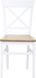 Стілець зі спинкою дерев'яний для дому з твердим сидінням і лаковим покриттям "Торіно" Білий /Ясен натуральний