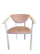 Стілець-крісло "Алексіс" з дерева зі спинкою, м'яким сидінням та оббивкою білий + Енджой