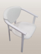 Стул (кресло) "Алексис" из дерева с подлокотниками для дома с мягким сиденьем и обивкой белый + Софитель