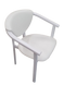 Стул (кресло) "Алексис" из дерева с подлокотниками для дома с мягким сиденьем и обивкой белый + Софитель