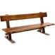 Скамейка со спинкой деревянная из массива "Брус" 2м.
