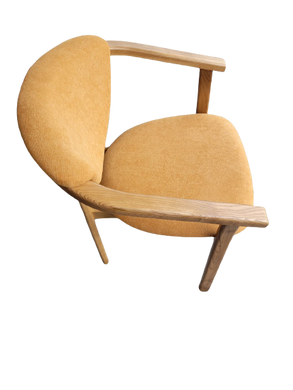 Стул-кресло "Алексис" из дерева со спинкой, мягким сиденьем и обивкой П-43 + Энджой 12 манго