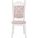 Дерев'яний стілець "Бреда" з високою спинкою, тканинною оббивкою, лаковим покриттям та м'яким сидінням Пірті/Домінік