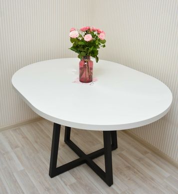 Раздвижной обеденный стол в стиле лофт с круглой столешницей Yanloft LT14