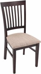 Стул для дома со спинкой деревянный с мягким сиденьем и качественной обивкой "Райнес" Универсальный деревянный стул со спинкой и мягкой сидушкой "Райнес" / "Виктория" Темный орех/Шотландия комби Мокко