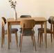 Стілець дерев'яний зі спинкою для дому та кафе з м'яким сидінням і тканинною оббивкою "Варде" колір Дуб /Дейзі 95
