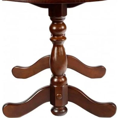 Обеденный деревянный раздвижной стол "Гирне" со столешницей овальной формы на двух ножках, Разные цвета