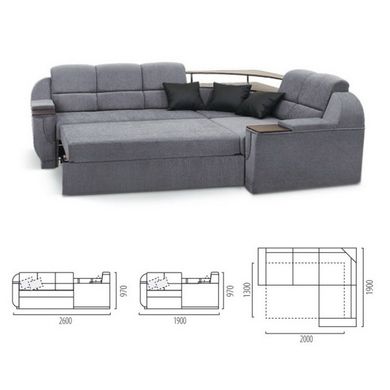 Угловой диван со спальным местом "Меркурий" ( без стола), Разные цвета