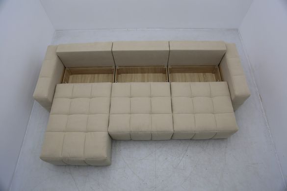 Кутовий диван зі спальним місцем "Прайд" з пуфом, Разные цвета