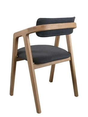 Стілець-крісло з дерева ясена з підлокітниками для дому з м'яким сидінням і оббивкою "А"