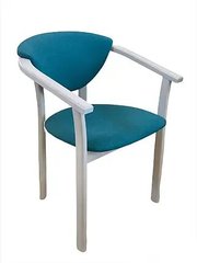 Стілець-крісло з дерева з підлокітниками для дому з м'яким сидінням і оббивкою "Алексіс", різні кольори