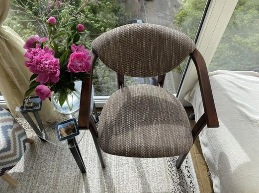 Стілець-крісло з дерева з підлокітниками для дому з м'яким сидінням і оббивкою "Алексіс", різні кольори