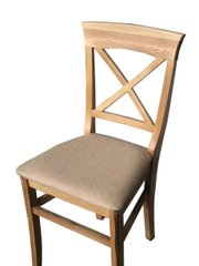 Стілець для кухні дерев'яний зі спинкою з м'яким сидінням і тканинною оббивкою "Торіно"