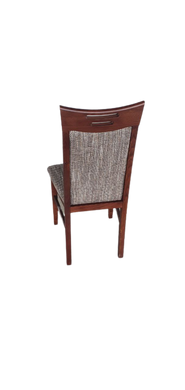 Стілець дерев'яний у вітальню, кухню "Юля" з м'яким сидінням та тканинною оббивкою Горіх/Баварія