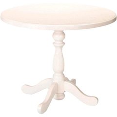 Маленький кухонний стіл "К 2" з круглою стільницею з натурального дерева Слонова кістка( пірті) Діаметр-94см, Разные цвета