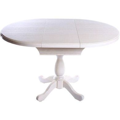 Складаний круглий стіл «К-3» з натурального дерева для маленької кухні Слонова кістка (пірті) 940 (1290мм), Разные цвета