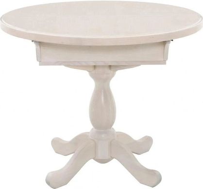 Складаний круглий стіл «К-3» з натурального дерева для маленької кухні Слонова кістка (пірті) 940 (1290мм), Разные цвета