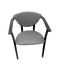 Стілець-крісло з дерева з підлокітниками  "Алексіс" з м'яким сидінням та оббивкою венге + Савана нова 14 дарк грей