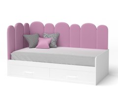 Кровать "Софи" белая с розовым
