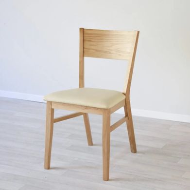 Стілець для кухні дерев'яний зі спинкою з м'яким сидінням і якісною оббивкою "Міка"