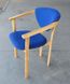 Стілець-крісло "Алексіс" з дерева зі спинкою,  м'яким сидінням та оббивкою лак +Елена 8001