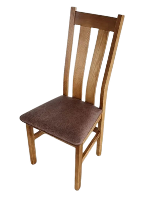 Стілець для дому дерев'яний зі спинкою з м'яким сидінням і оббивкою Твін Зліт/Зальцбург колір Дуб/коричневий  Амелі ЛТ Браун