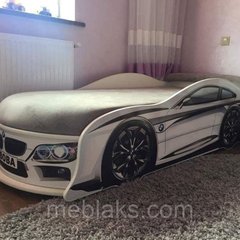 Кровать машина БМВ Белая Mebelkon