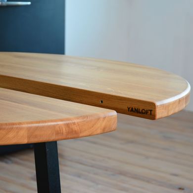 Раздвижной обеденный стол в стиле лофт с дубовой столешнице Yanloft LT09
