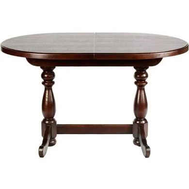 Универсальный обеденный (кухонный) стол "Гирне 4" из натурального ясеня, 1350(1750)х800 мм Орех