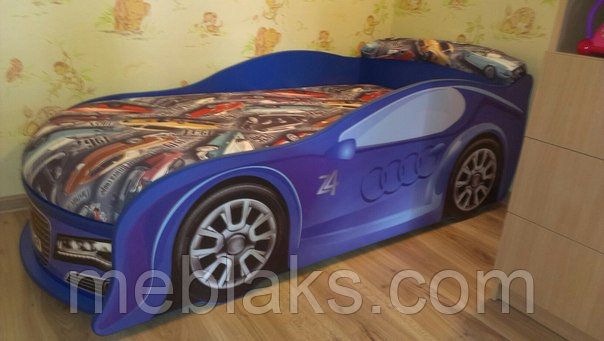 Ліжко машина Ауді синя Mebelkon