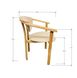 Стілець-крісло з дерева з підлокітниками для будинку з м'яким сидінням та оббивкою "Алексіс" Ясен/Флай 2207